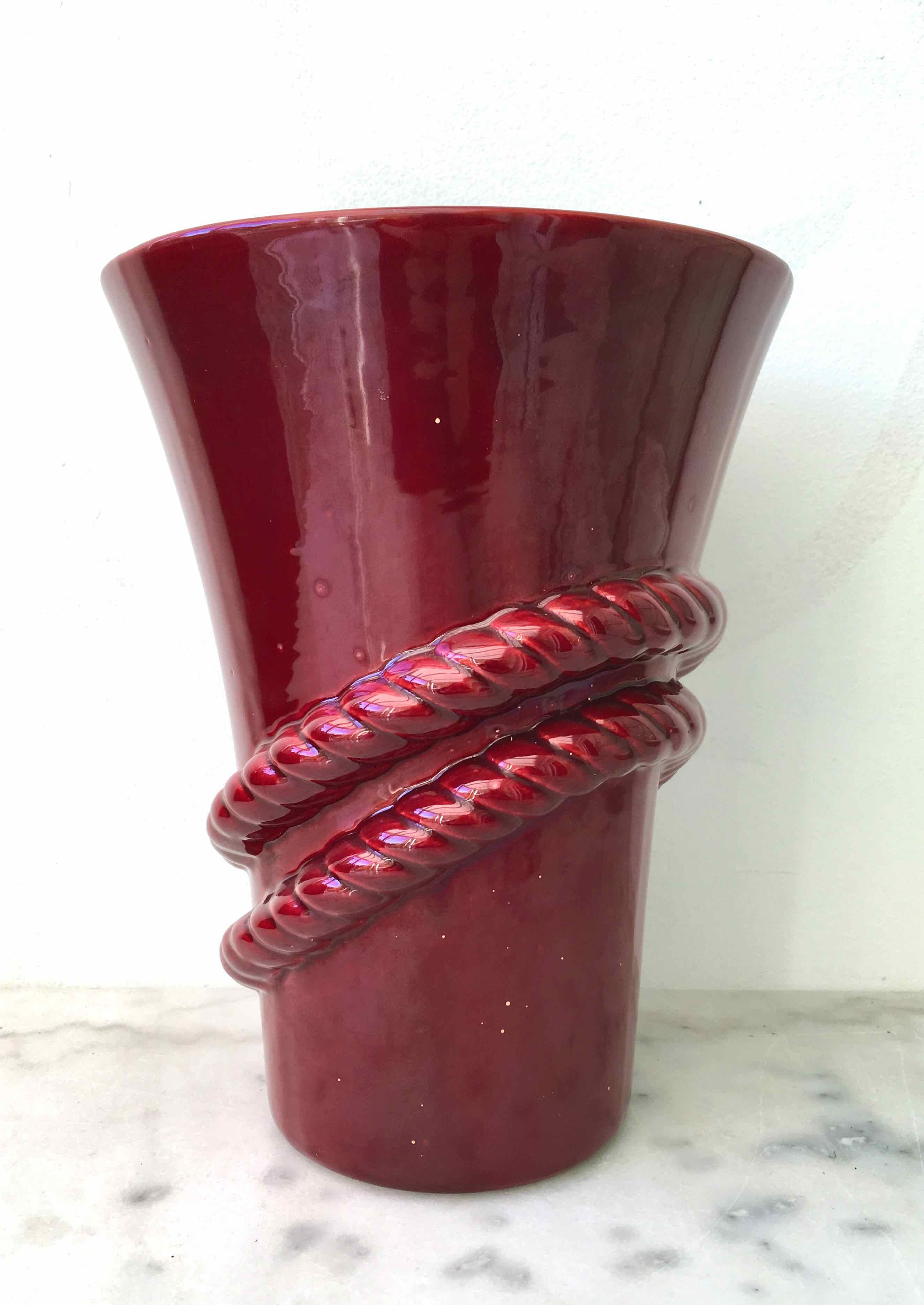 Purple ceramic vase 1960
