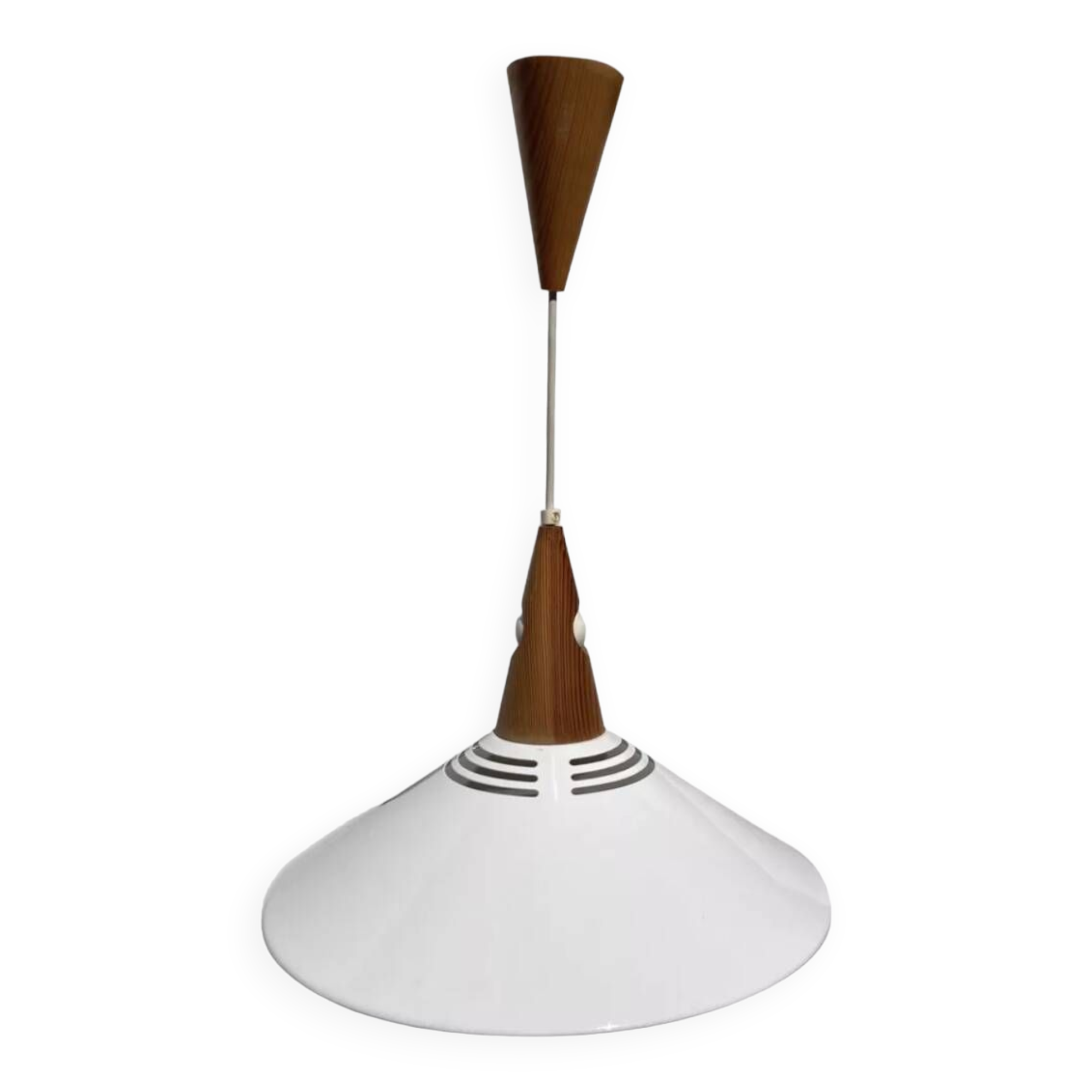 Scandinavian white metal pendant light