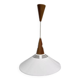 Scandinavian white metal pendant light