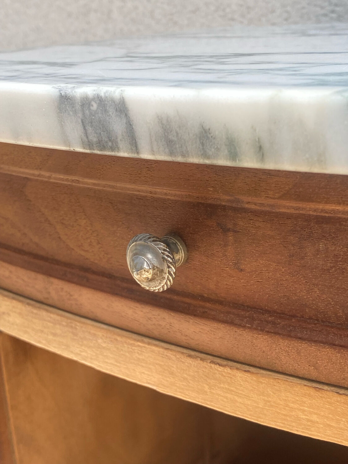 Marble top bedside table