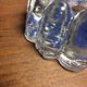 Paire de bougeoirs en verre