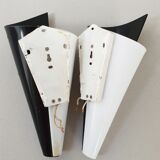 Pair of 1950 plexiglas appliques