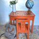 Bureau et chaise écolier terracotta