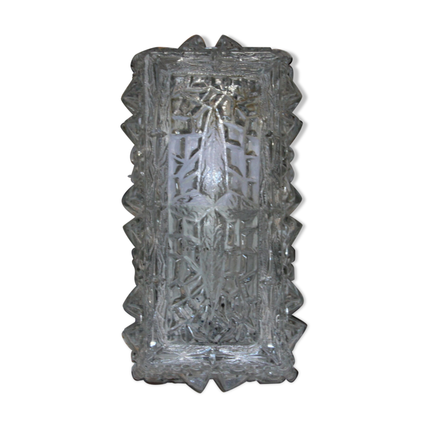 Rectangular wall, old thick glass ceiling, vintage