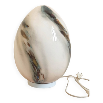 Vianne multi-colored opaline egg lamp Height with base 57 cm