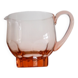 Art Deco pink glass pitcher