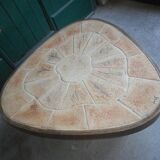 Coffee table signee Barrois faussile vintage