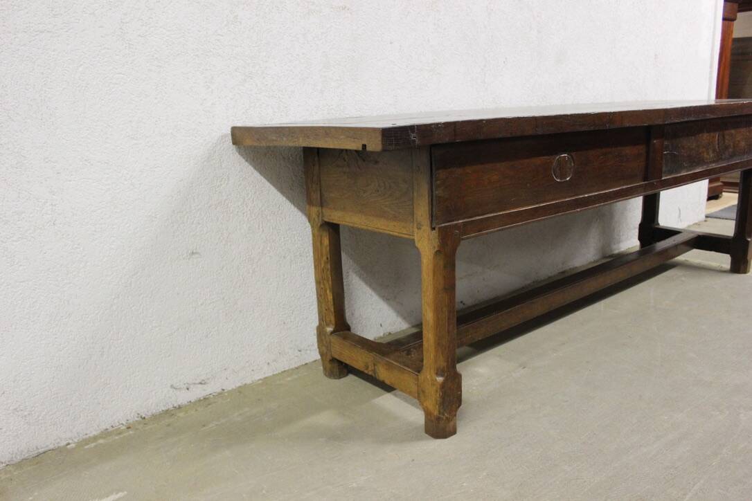 Table De Ferme Ou Console En Chêne Fin XVIII