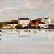 Oil on panel, fishing port, signed 0. Jacquelin