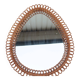 Large rattan mirror attributed to Franco Albini, Italy 1960.