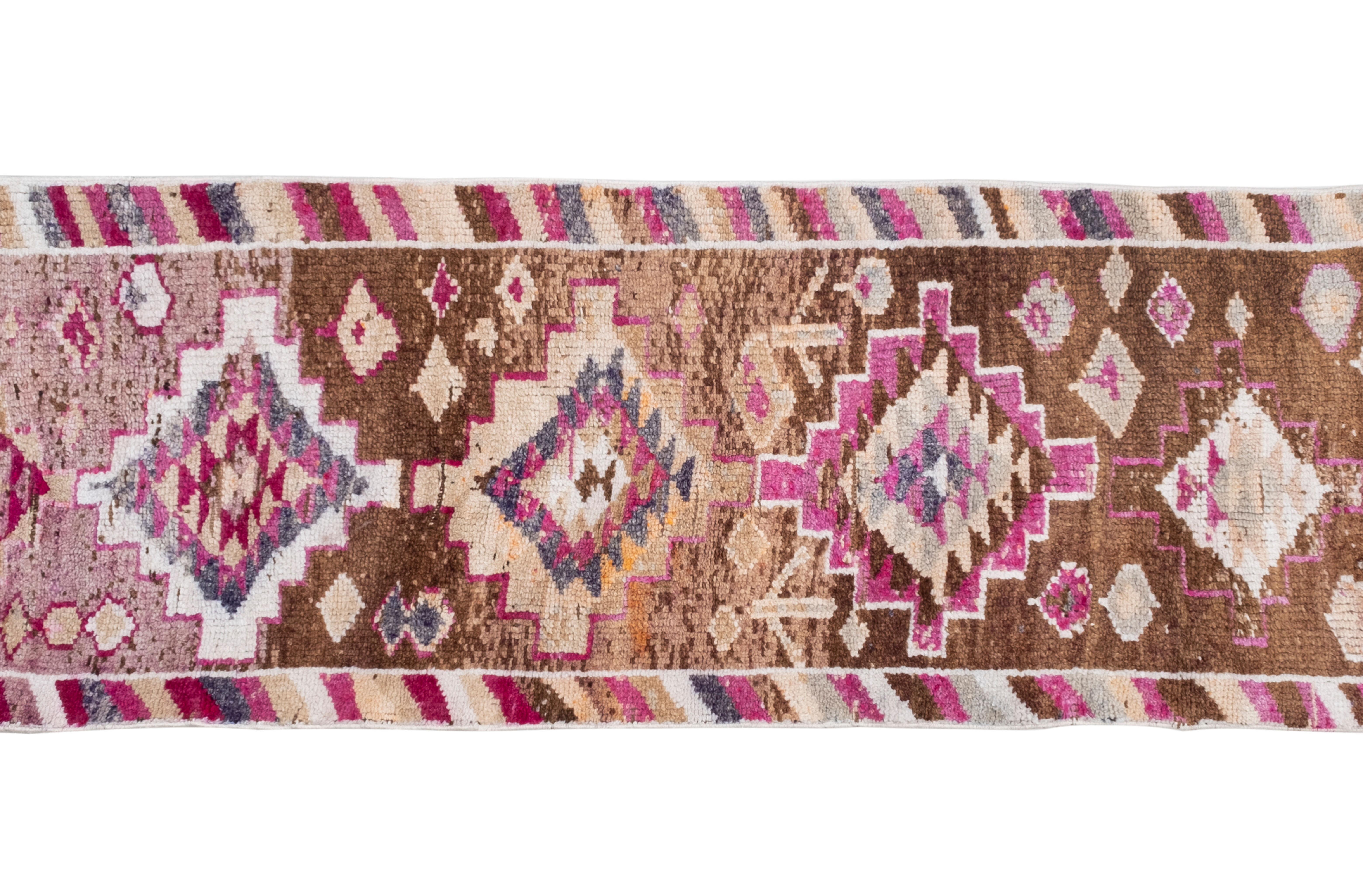 Tapis noué à la main turc vintage 83x287 cm