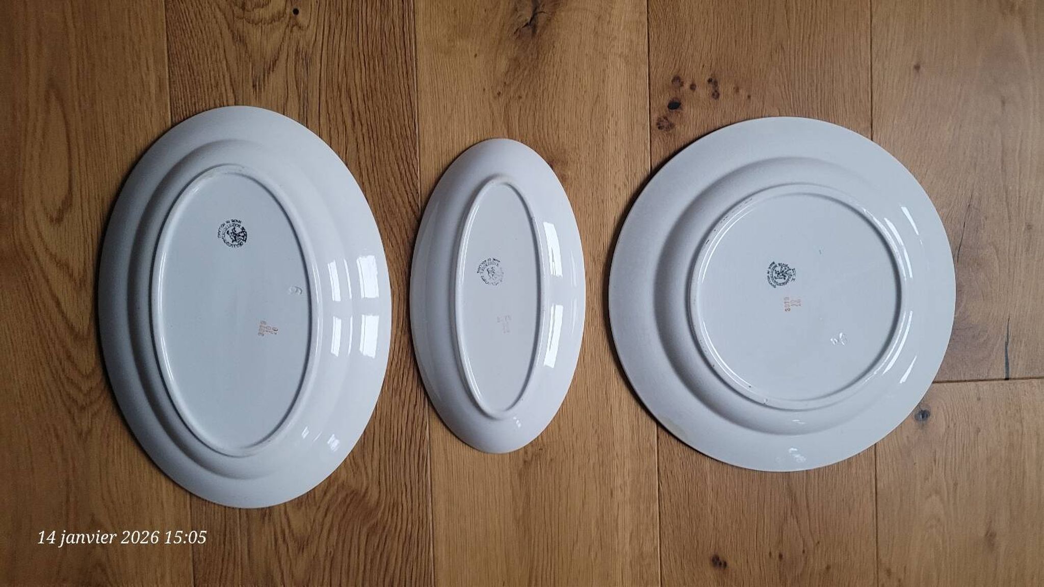 3 antique serving dishes