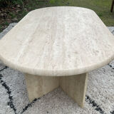 Travertine coffee table, 1970s.