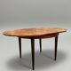 Table ronde vintage extensible en placage palissandre – Ø110 cm