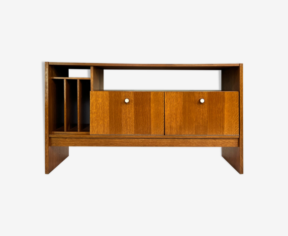 Vintage row or storage cabinet 60s vinyl doors