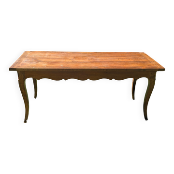 Louis XV style farmhouse table in solid wood - 175 cm