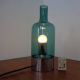 Italian glass and chrome table lamp, 1960s