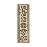 Tapis coureur beige oriental ancien fait à la main 100 cm x 323 cm