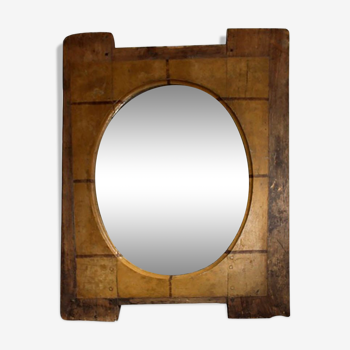 Miroir peint en bois du XIXe siècle 97cm