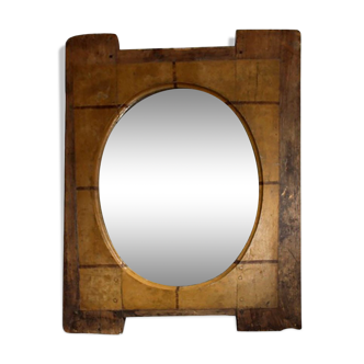 Miroir peint en bois du XIXe siècle 97cm