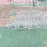 Vintage fiberglass and rattan tray - Sylvie Hétreau - Camaïeu - Alpac