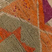 Soft Orange Vintage Wool Runner Rug For Kitchen, 74x307 Cm