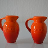 Le Creuset orange advertising salt and pepper