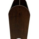 Art Deco Oak Newspaper Rack Magazine Rack 1950s design