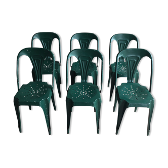 Set of 6 Multipl's chairs by Joseph Mathieu - 1950