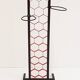Porte-plantes porte-pots jardiniere vintage 1960 en metal noir & rouge 60s