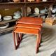 3 nesting coffee tables GPLAN model Quadrille in teak