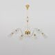 Ercole barovier art dèco italian murano glass and brass chandelier, 1935s