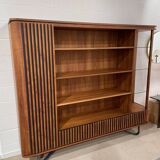 Wooden and Metal Bookcase