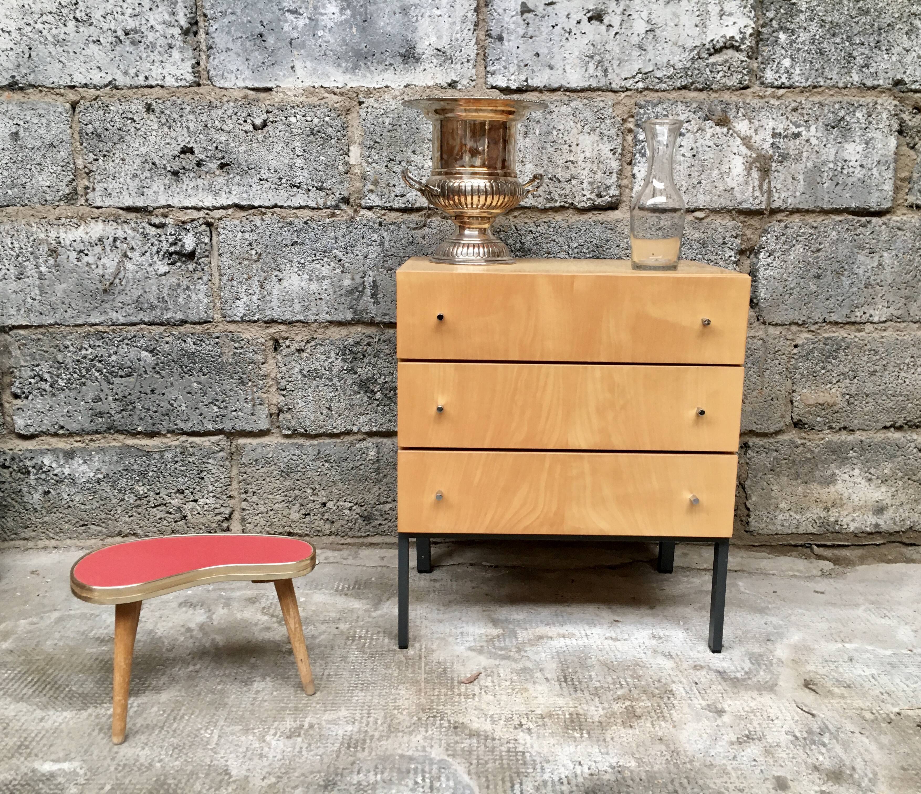 Commodity vintage light wood feet metal 1950 1960