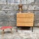 Commode vintage bois clair pieds métal 1950 1960