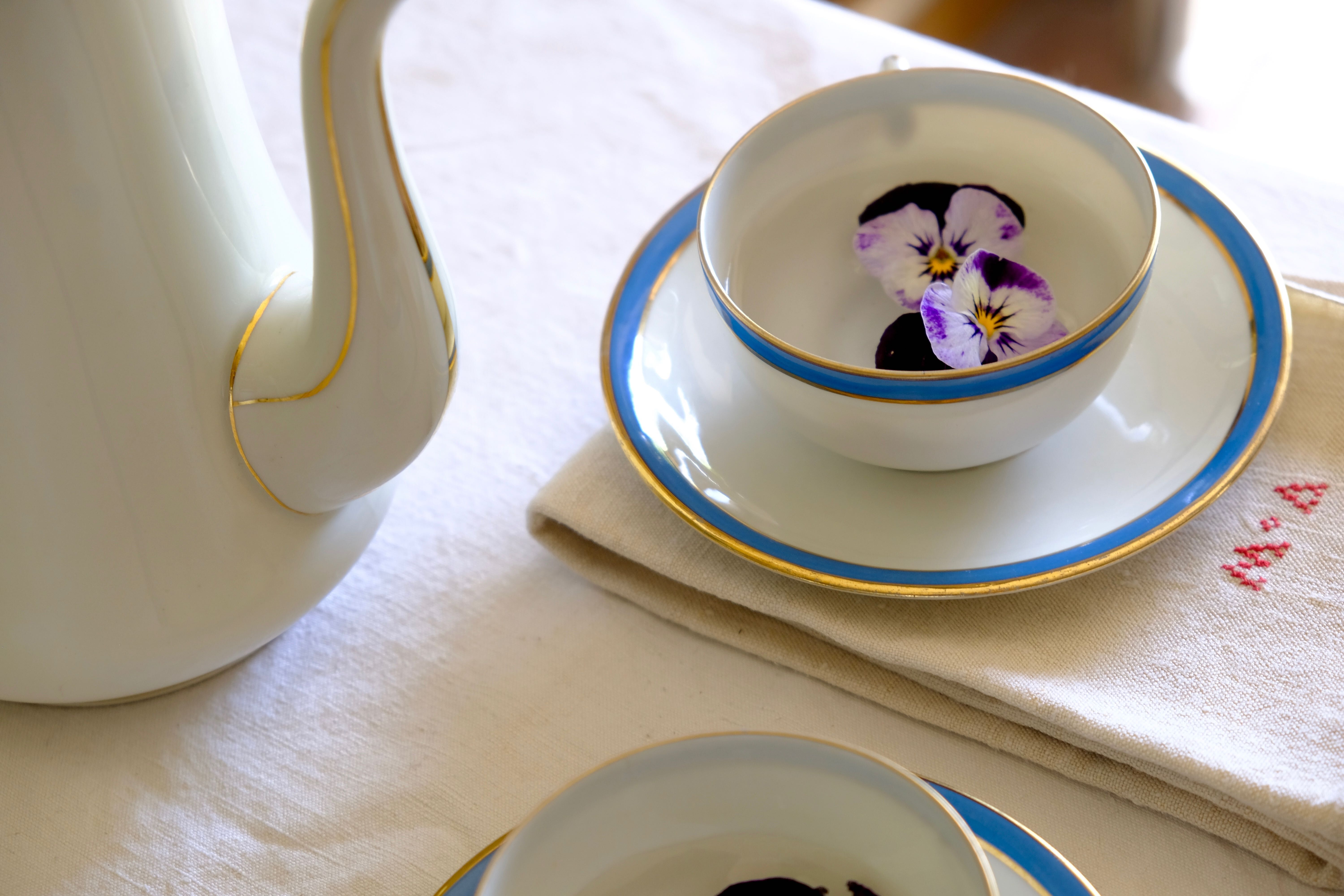 Limoges manufacture BRP fine porcelain tea service circa 1925/30