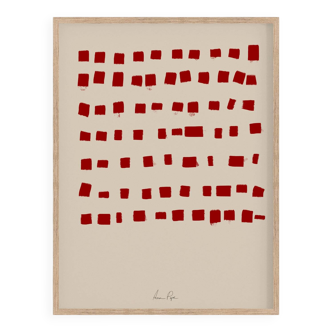 Abstract red art print 50x70cm