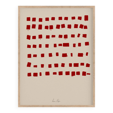 Abstract red art print 50x70cm