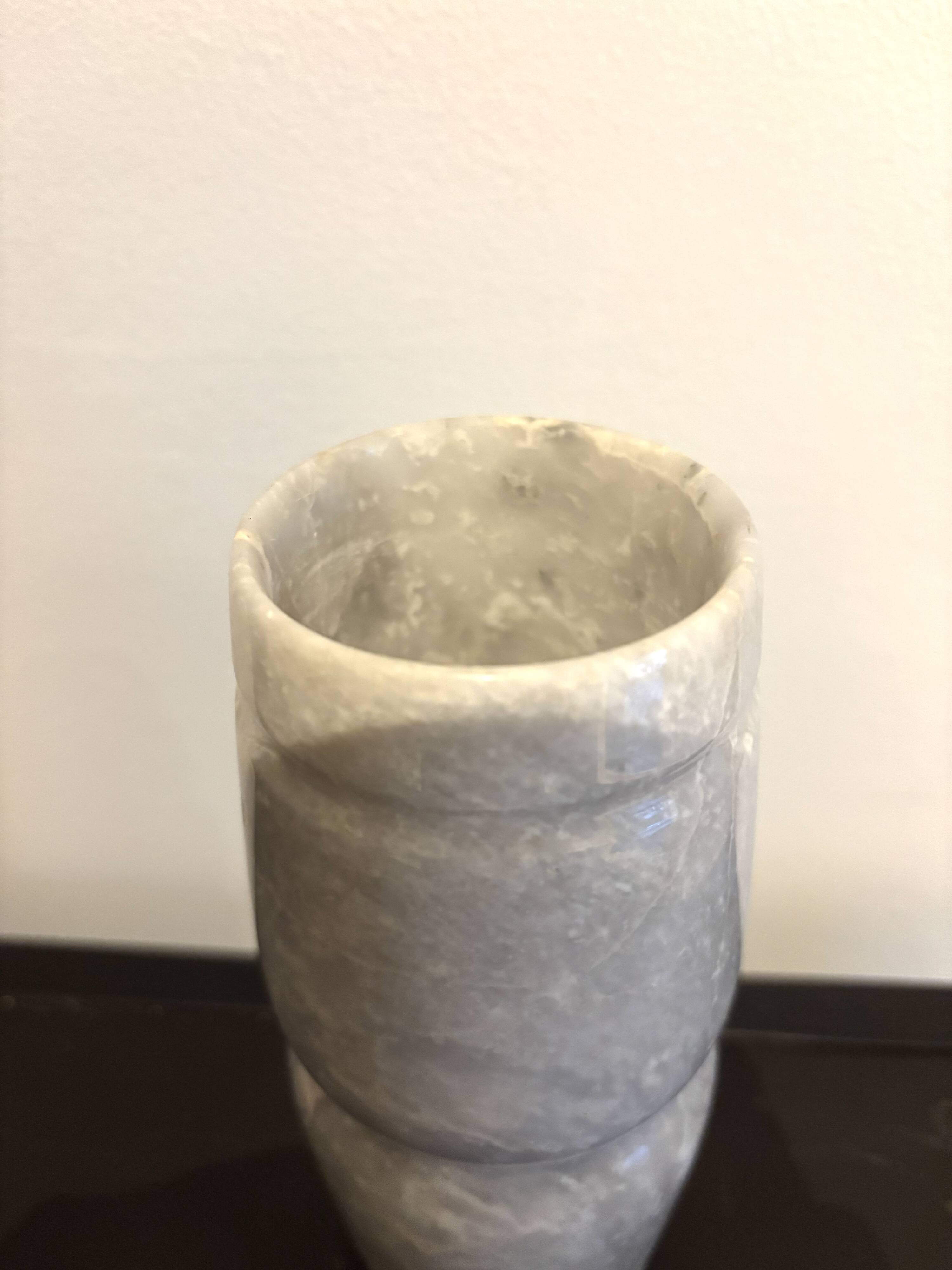 Grey marble vase