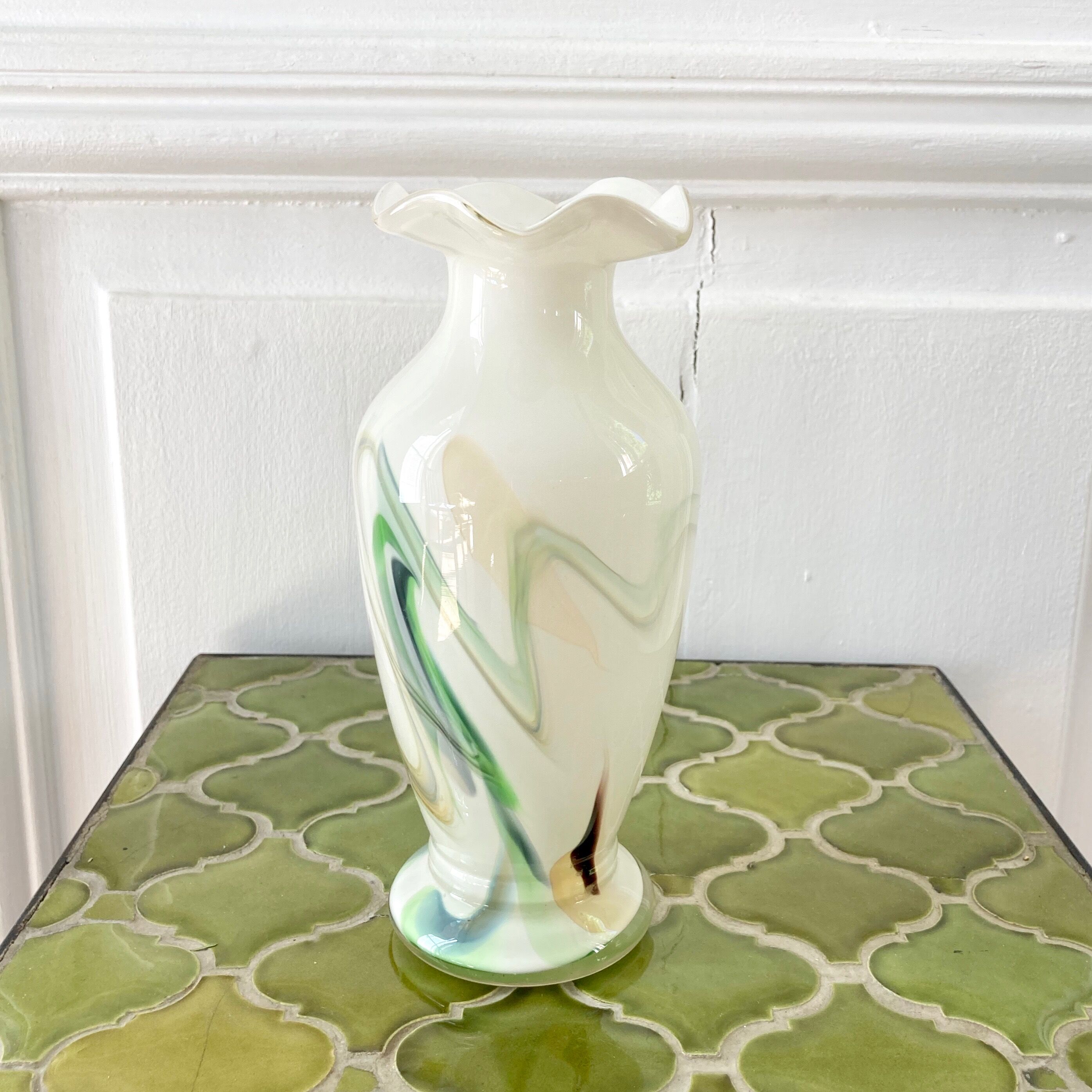 Murano style glass vase