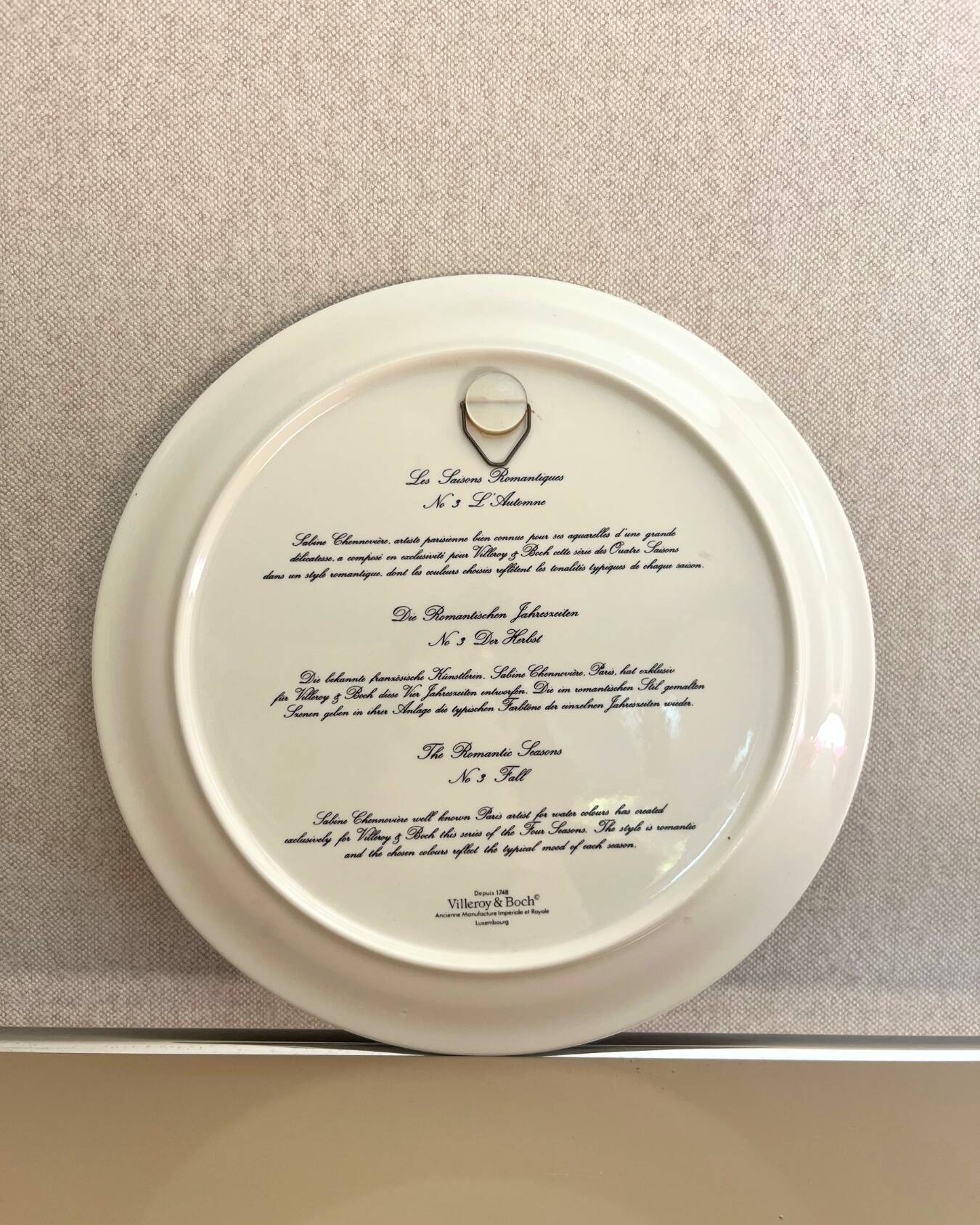 Decorative plate Villeroy & Boch – The Seasons No. 3 “Autumn”