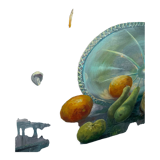 Still life painting with fruit signed