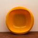Service of vintage orange plastic plates 70s
