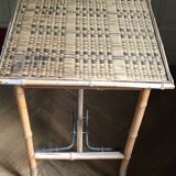 Rattan side table