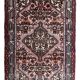 Tapis vintage Malayer fait main 84x120 cm en laine rose et vert - 1C1047