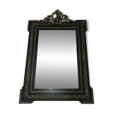 Louis XV blackened wooden mirror 50x90cm
