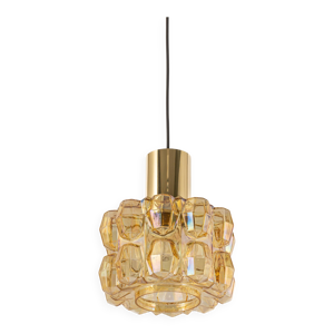 Suspension en verre ambre