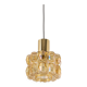 Large amber glass pendant by Limburg, Germany, 1970s.