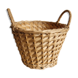 Wicker basket with wrists