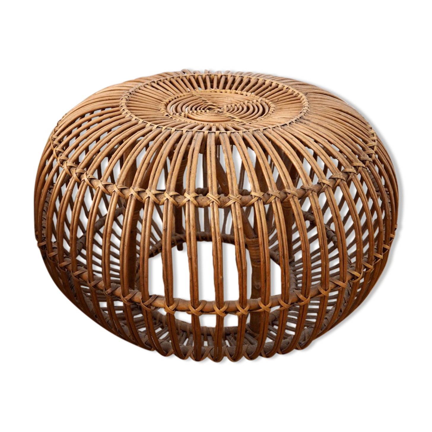 Pouf in rattan Franco Albini